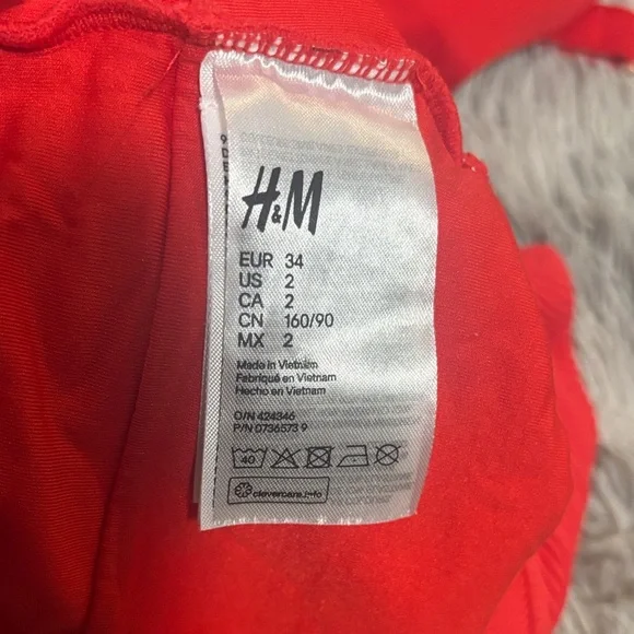H&M Red Ribbed High-Waist Bikini Set - Picture 5 of 5